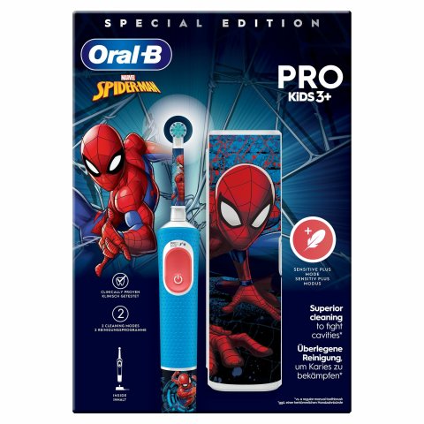Cepillo Dental Electrico Braun Oral-b Vitality Pro3+ Kids Spiderman + Funda De Viaje