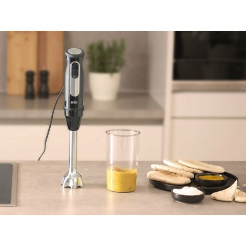 Batidora De Mano Braun Mq55001m 1000w 25 Velocidades Accesorio Vaso Medidor 600ml Negro