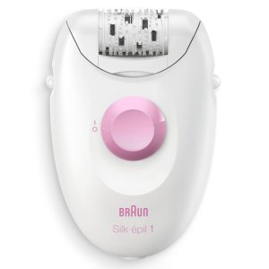 Depiladora Braun Silk-epil 1 Se1 000 Con Cable 20 Pinzas Blanco Y Rosa 2