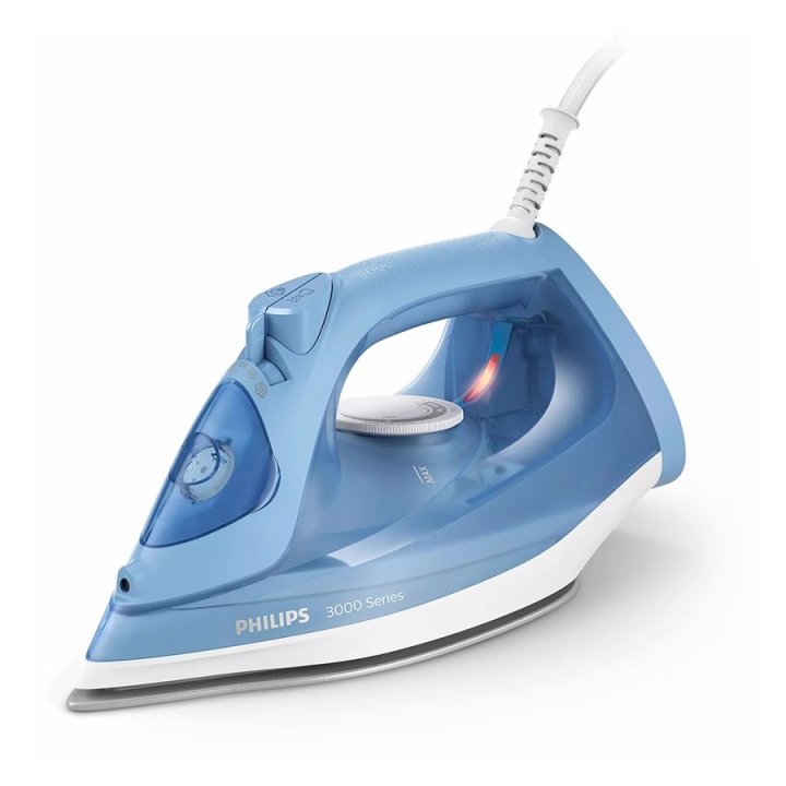 Plancha De Vapor Philips Dst3020 20 Suela Ceramica Antiadherente 160g min Vapor 2200w Color Azul