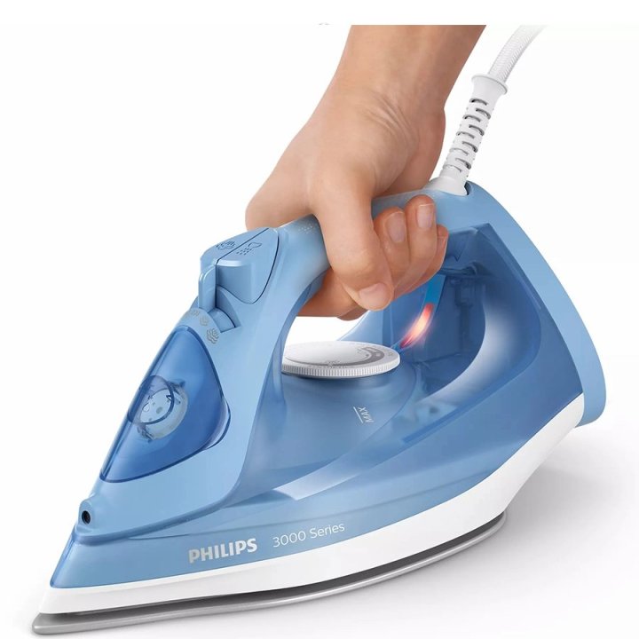 Plancha De Vapor Philips Dst3020 20 Suela Ceramica Antiadherente 160g min Vapor 2200w Color Azul