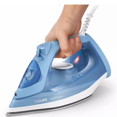 Plancha De Vapor Philips Dst3020 20 Suela Ceramica Antiadherente 160g min Vapor 2200w Color Azul