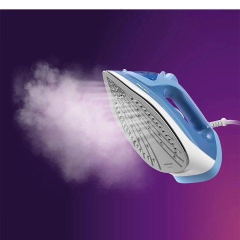 Plancha De Vapor Philips Dst3020 20 Suela Ceramica Antiadherente 160g min Vapor 2200w Color Azul
