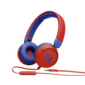 Headset Bluetooth Jbl Jr310-bl rd Bt 5.2 Ligeros Pleagbles Bateria 30h Color Azul Y Rojo