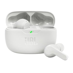 Auricular Intrauditivo Bluetooth Jbl Wave Beam Wh 32h Deepbass Ipx2 Color Blanco