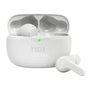 Auricular Intrauditivo Bluetooth Jbl Wave Beam Wh 32h Deepbass Ipx2 Color Blanco