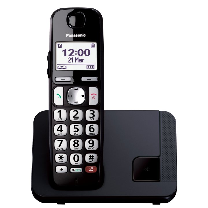 Telefono Inalambrico Dect Panasonic Kx-tge250spb Pantalla Lcd 200 Contactos Botones Grandescolor Negro