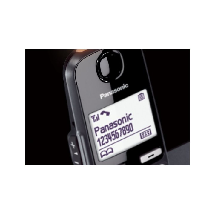 Telefono Inalambrico Dect Panasonic Kx-tge250spb Pantalla Lcd 200 Contactos Botones Grandescolor Negro