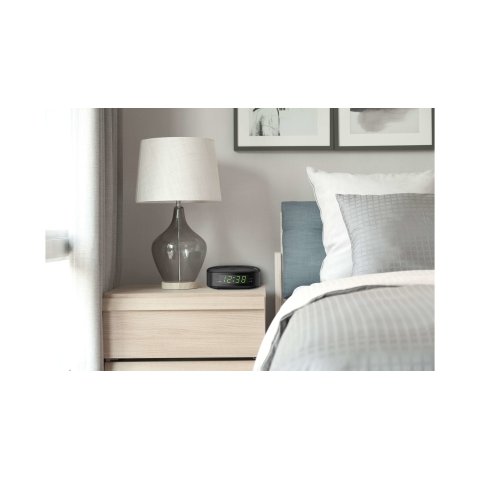 Radio Despertador Philips Tar3205 12 Digital Fm Alarma Dual Bateria De Reserva Color Negro