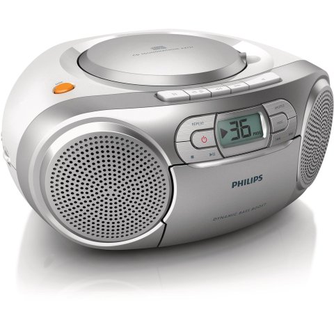 Radio Cd Bluetooth Portable Philips Az127 12 Plata 2w Casete Jack 3.5mm