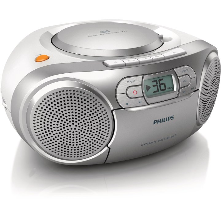Radio Cd Bluetooth Portable Philips Az127 12 Plata 2w Casete Jack 3.5mm