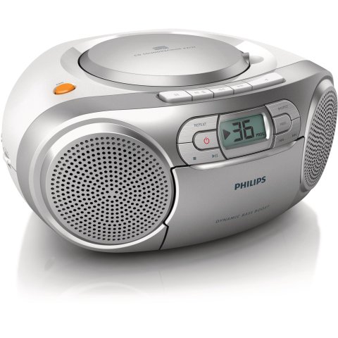 Radio Cd Bluetooth Portable Philips Az127 12 Plata 2w Casete Jack 3.5mm