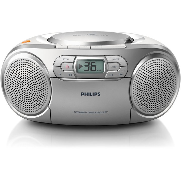Radio Cd Bluetooth Portable Philips Az127 12 Plata 2w Casete Jack 3.5mm