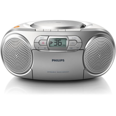 Radio Cd Bluetooth Portable Philips Az127 12 Plata 2w Casete Jack 3.5mm