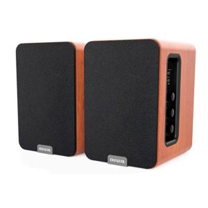 Altavoces 2.0 Hifi Aiwa Aspa200br Color Marron  2x25w Rms Hdmi Arc Coaxial Rca Bt 5.0 Controles