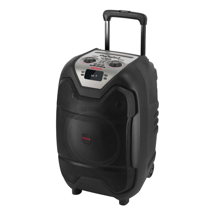 Altavoz Bluetooth Trolley Aiwa Kbtus-500 Bt 5.2 50w Rms Bateria Tws Jack 3.5mm 2xmic Guitarra Negro