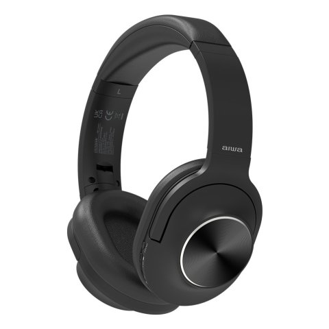 Headset Bluetooth Aiwa Hst-220bt Bt 5.4 Anc Microfono Giratorios Y Plegables Negro 