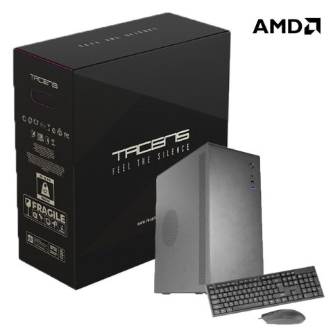 Ordenador Tacens Auris Ta100 A520m Ryzen 5 3400g 8gb Ddr4 480gb M.2 Usb Wifi Novax550br F.a 550w 80+ Teclado Y Mouse