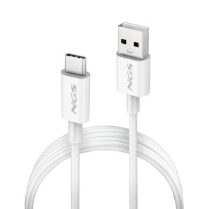 Cable Usb-a A Usb-c 1m Ngs Ngs Zyro-ac Black Usb 2.0 15w 1m Blanco