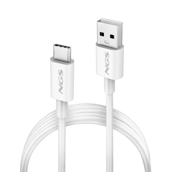 Cable Usb-a A Usb-c 1m Ngs Ngs Zyro-ac Black Usb 2.0 15w 1m Blanco
