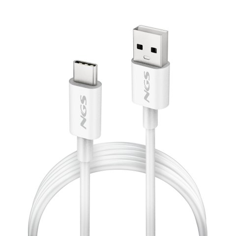 Cable Usb-a A Usb-c 1m Ngs Ngs Zyro-ac Black Usb 2.0 15w 1m Blanco