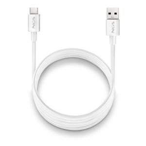 Cable Usb-a A Usb-c 1m Ngs Ngs Zyro-ac Black Usb 2.0 15w 1m Blanco 2