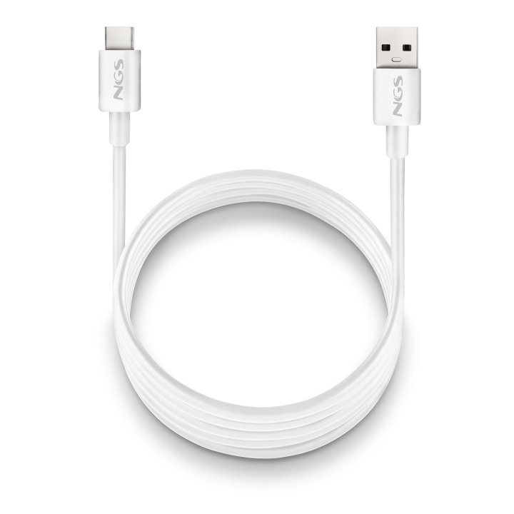 Cable Usb-a A Usb-c 1m Ngs Ngs Zyro-ac Black Usb 2.0 15w 1m Blanco