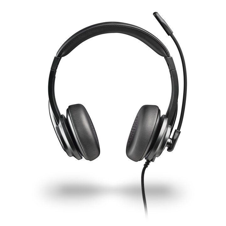 Headset Usb-c Ngs Vox605 Usb-c Control De Volumen 2m Microfono Regulable Adaptador Usb-a Negro