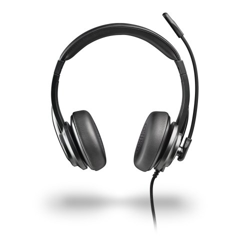 Headset Usb-c Ngs Vox605 Usb-c Control De Volumen 2m Microfono Regulable Adaptador Usb-a Negro
