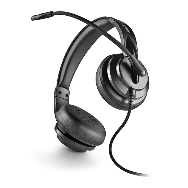 Headset Usb-c Ngs Vox605 Usb-c Control De Volumen 2m Microfono Regulable Adaptador Usb-a Negro