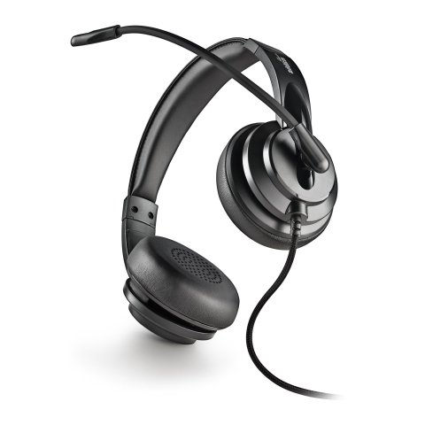 Headset Usb-c Ngs Vox605 Usb-c Control De Volumen 2m Microfono Regulable Adaptador Usb-a Negro