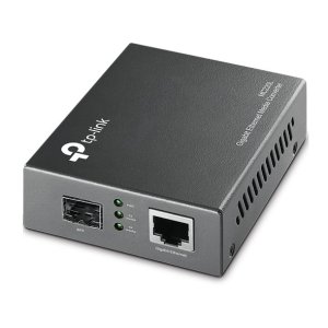 Convertidor Fibra Tp-link Mc220l Rj45 Giga A Ranura Sfp Giga Minigbic Montaje En Chasis