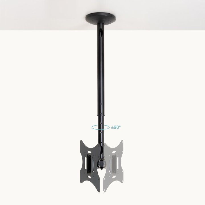 Soporte De Techo Tooq Lpce2301tsli-b Pantalla 23-42" Max. 30kg Vesa Max. 200x200 Giro 180º Negrodistancia Techo 608-858 Mm