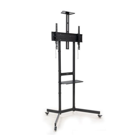 Soporte De Suelo Con Ruedas Tooq Fs1151m-b Pantallas De 37" - 70" Max 70kg Vesa Max. 600x400 Bandejamedia Y Superior Negro