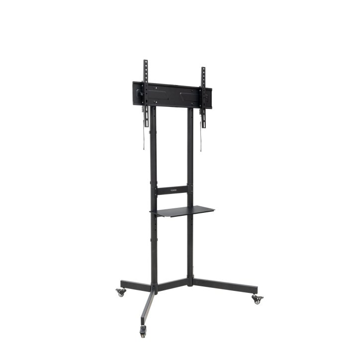Soporte De Suelo Con Ruedas Tooq Fs1150m-b Pantallas De 37" - 70" Max 70kg Vesa Max. 600x400 Bandejanegro