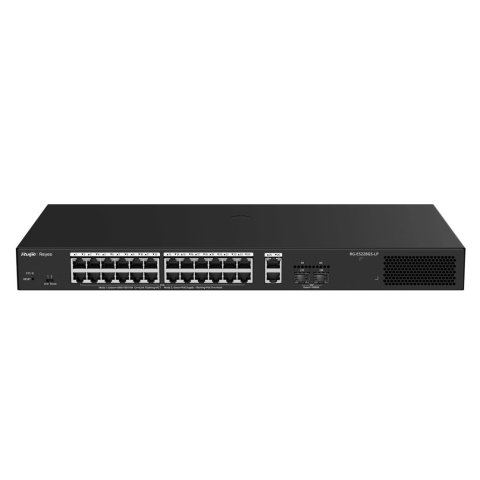 Switch Gestionable L2 Ruijie Rg-es228gs-lp 28p 26xrj45 Gb 2xsfp Ge 24xpoe 250w Gestion En La Nube
