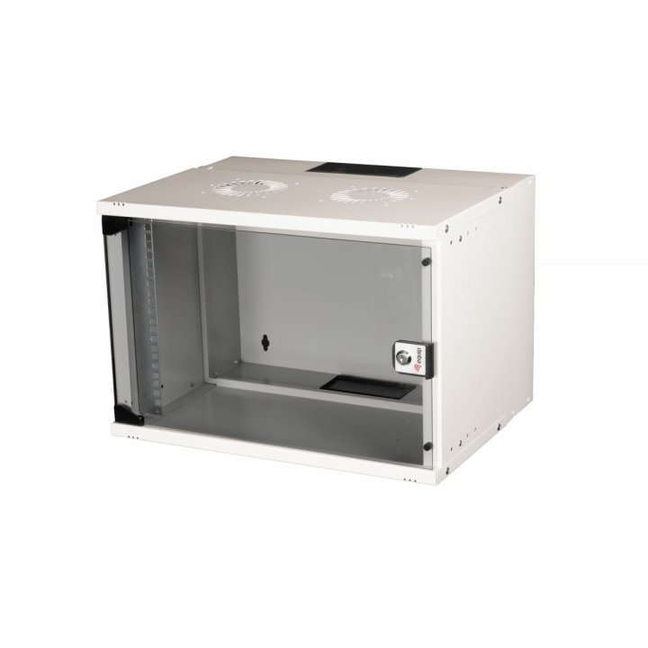 Armario Mural 19" Equip Eco Mount 7u Ewm-07-5440-g 540x400x330 Color Gris  Puerta Cristal Templado