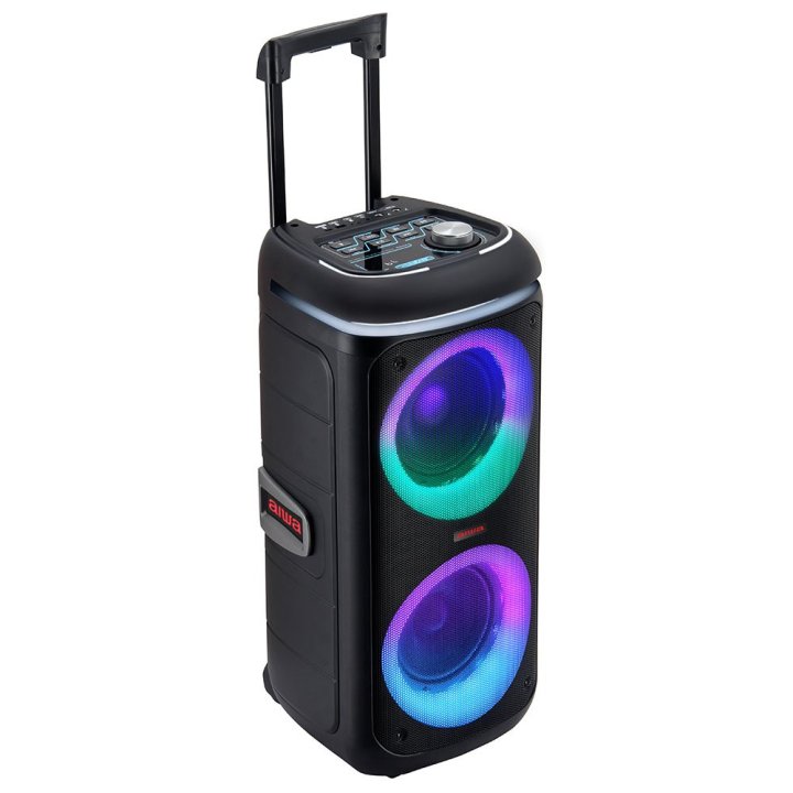 Altavoz Bluetooth Trolley Aiwa Kbtus-480 Bt 5.2 40w Rms Bateria Tws Fm Usb Tf Mic Rgb Negro