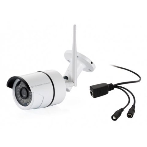 Camara Ip Conceptronic Jareth03w 1080p Instalacion Por Codigo Qr Led Exterior   Interior Wifi Cloud