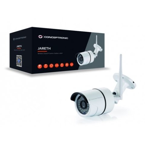 Camara Ip Conceptronic Jareth03w 1080p Instalacion Por Codigo Qr Led Exterior   Interior Wifi Cloud