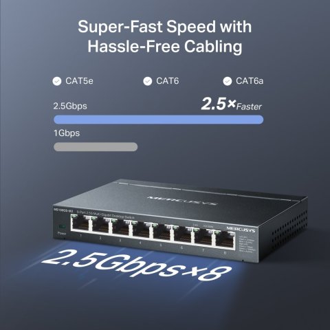 Switch No Gestionable Mercusys Ms108gs-m2  8p...