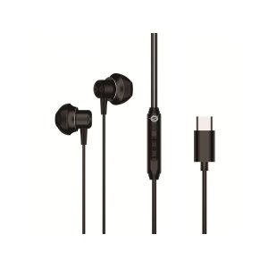 Auricular Intrauditivo Usb-c Conceptronic Brendan04b 1.2m Microfono Controles Color Negro