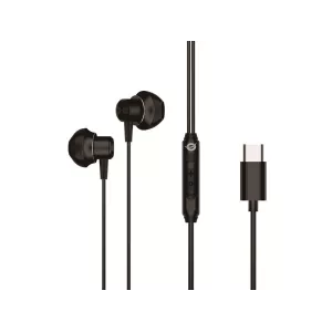 Auricular Intrauditivo Usb-c Conceptronic Brendan04b 1.2m Microfono Controles Color Negro