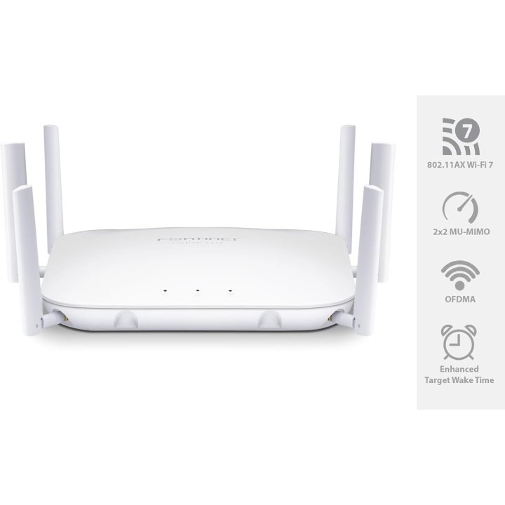 Punto De Acceso Interior Wifi 7 Fortiap 243k Tribanda 1x10gb 1xrs-232 1xusb-a 6 Antenas 