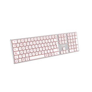 Teclado Coolbox Wireless Retroiluminado Moonlight Bt + Rf Aluminio Recargable Color Blanco 2