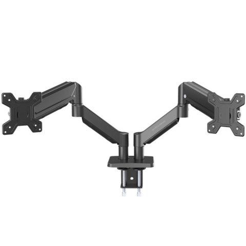 Soporte De Mesa Gas Mars Gaming Marmpro2 2 Pantallas 13" A 27" Max 10kg Vesa 75x75 100x100 Negro