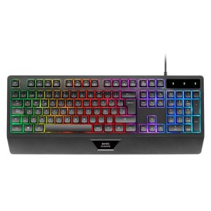 Teclado Mars Gaming Mk124pt H-mech Frgb Rainbow Color Negro Portugues