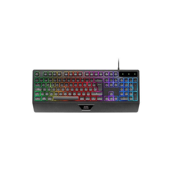 Teclado Mars Gaming Mk124pt H-mech Frgb Rainbow Color Negro Portugues