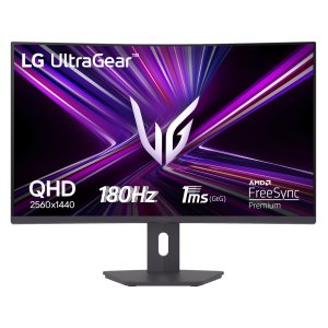 Monitor 32" Curvo Hdmi Displayport Lg 32g600a-b Gaming Qhd 1ms 180hz Regulable En Altura