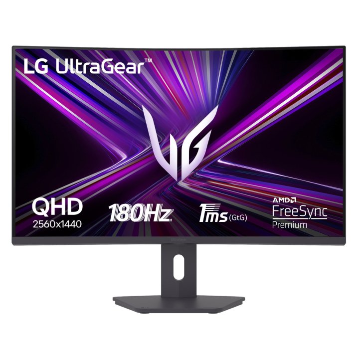 Monitor 32" Curvo Hdmi Displayport Lg 32g600a-b Gaming Qhd 1ms 180hz Regulable En Altura